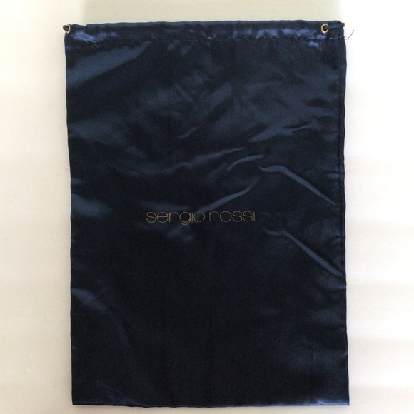 SERGIO ROSSI BLUE SATIN DUSTBAG - Picture 3 of 7